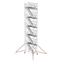 Altrex Široké lešení se schody RS TOWER 53, Fiber-Deck®, délka 2,45 m, pracovní výška 12,20 m