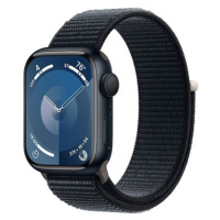 Apple Watch Series 9 41mm Temně inkoustový hliník s temně inkoustovým provlékacím řemínkem