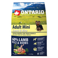 ONTARIO Adult Mini Lamb & Rice granule pro psy 1 ks, Hmotnost balení (g): 2,25 kg