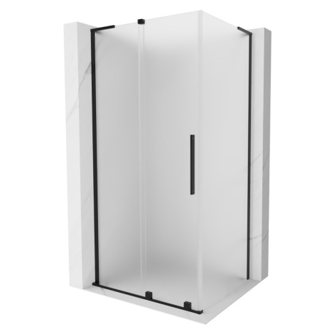 MEXEN/S Velar L sprchový kout, posuvné dveře 110 x 85, dekor, černá 871-110-085-33-70