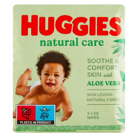 Huggies Natural Care dětské utěrky 3 x 56 ks