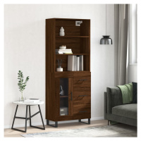 vidaXL Skříň highboard hnědý dub 69,5 x 34 x 180 cm kompozitní dřevo