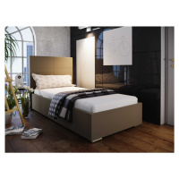 Čalouněná postel DANGELO 4 90x200 cm, béžová látka