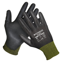 DYKENO Fabric PU black jemné vrstvené montážní rukavice 100 párů