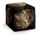 Sablio Taburet Cube Levhart: 40x40x40 cm