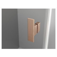 MEXEN/S Mist H T sprchový kout dveře křídlové levá 90 x 90, transparent, měď kartáčovaná 8A5T-09