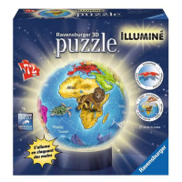 RAVENSBURGER 3D Svítící puzzleball Globus 72 dílků