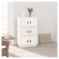 vidaXL Skříň highboard bílá 67 x 40 x 108,5 cm masivní borové dřevo