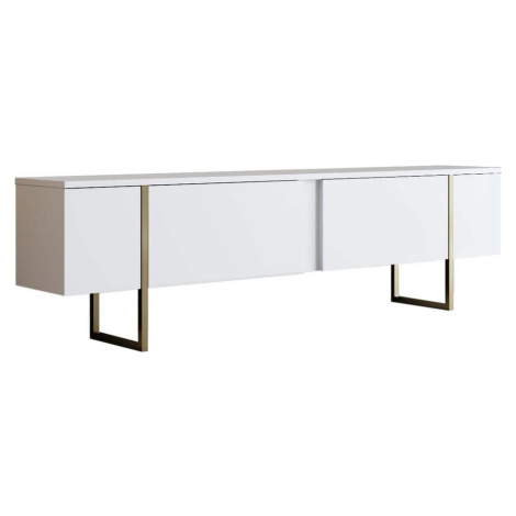 Bílý TV stolek 180x30 cm Luxe – Kalune Design