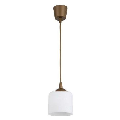 Brilagi - LED Lustr na lanku RETRO GLASS 1xE27/60W/230V pr. 10 cm hnědá/bílá NSTK7006+TK8611A