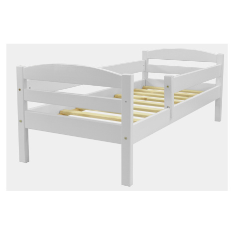 PCZ Dětská postel z masivu Anička, 160x70 cm Bílá