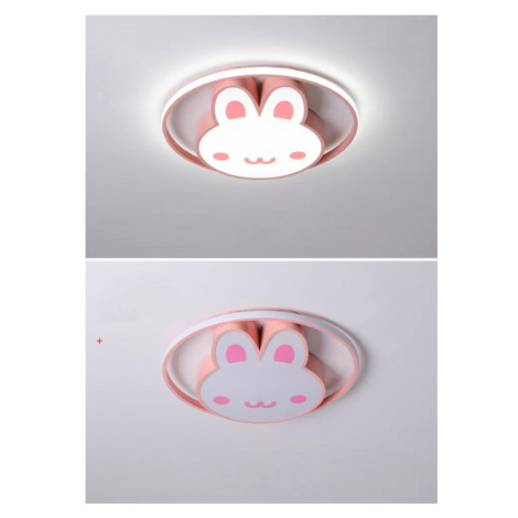 Lampa LED stropní do dětského pokoje stmívatelná Lumela + dálkový ovladač Králíček