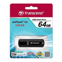 Transcend JetFlash 700 64GB, černý - TS64GJF700