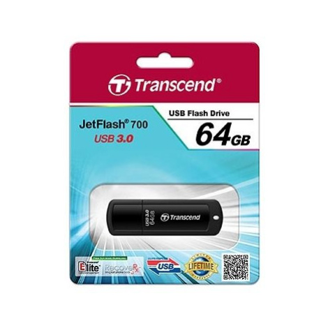 Transcend JetFlash 700 64GB, černý - TS64GJF700