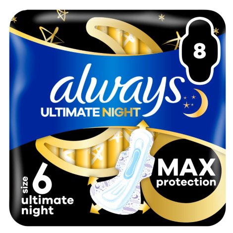 Always Ultimate Night vel. 6 hygienické vložky 8 ks