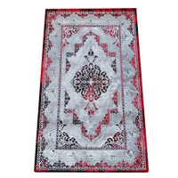 Kusový koberec Angora 02 šedočervený 240 × 330 cm