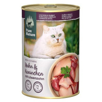 Pure Nature Cat Adult konzerva Kuře a Králík 400g