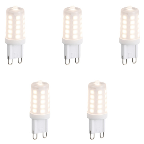 Sada 5 stmívatelných LED žárovek G9 opál 3W 250lm 2700K QAZQA