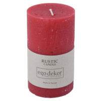 Červená svíčka Rustic candles by Ego dekor Rust, doba hoření 38 h