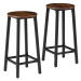 tectake 404332 2 barové židle corby - Industriální dřevo tmavé, rustikální - Industriální dřevo 