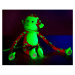 PLYŠ Baby opička svítící ve tmě 45cm růžovo-zelená s hvězdičkami fosforeskující