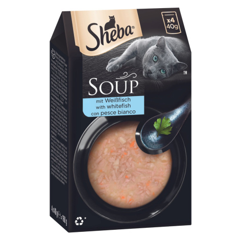 Sheba Classic Soup kapsičky 80 x 40 g výhodné balení - Bílá ryba