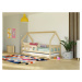 Benlemi Dětská postel domeček FENCE 2v1 ze dřeva se zábranou a přistýlkou Zvolte barvu: Cihlová,