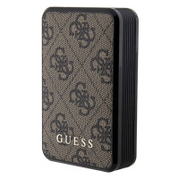 Guess 4G Leather Metal Logo Power Bank 10000 mAh 18W (hnědá)