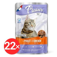 Plaisir Cat kapsička kuřecí + játra 22 × 100 g