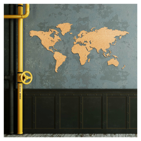 Korková mapa světa na stěnu DUBLEZ