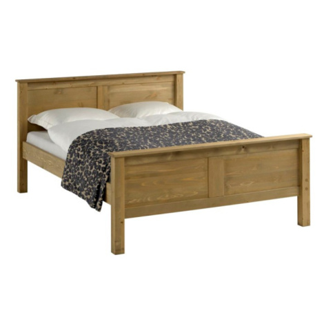 Manželská postel PROVO borovicové dřevo v odstínu dub Tempo Kondela 180 x 200 cm