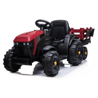 Mamido Dětský elektrický traktor Farmer s vlečkou a lopatou červený