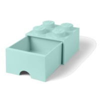 LEGO úložný box 4 s šuplíkem - aqua