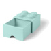 LEGO úložný box 4 s šuplíkem - aqua