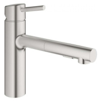 GROHE Concetto Páková dřezová baterie, supersteel 30273DC1