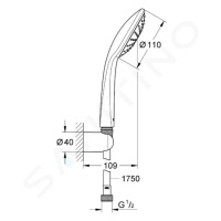 Grohe 27324000 - Set sprchové hlavice, držáku a hadice, chrom