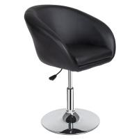 tectake 401573 barová židle bernhard - černá černá koženka
