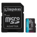Kingston MicroSDXC karta 128GB Canvas Go! Plus, R:170/W:90MB/s, Class 10, UHS-I, U3, V30, A2 + A