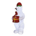EMOS Nafukovací LED lední medvěd s vánočním dárkem 240 cm studená bílá