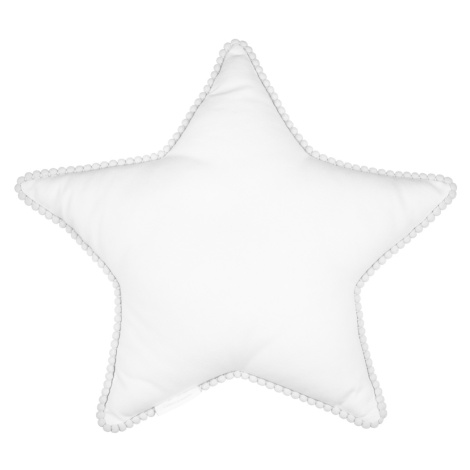 Cotton &amp; Sweets Boho polštář hvězda s bublinkami bílý 44 cm