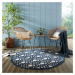Flair Rugs koberce Kusový koberec Piatto Oro Blue kruh – na ven i na doma - 160x160 (průměr) kru
