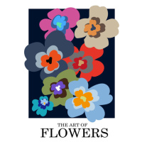 Ilustrace The Art Of Flowers Blue, Frances Collett, 30x40 cm