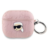 Karl Lagerfeld PU Embossed Karl Head Pouzdro pro AirPods 3 Pink