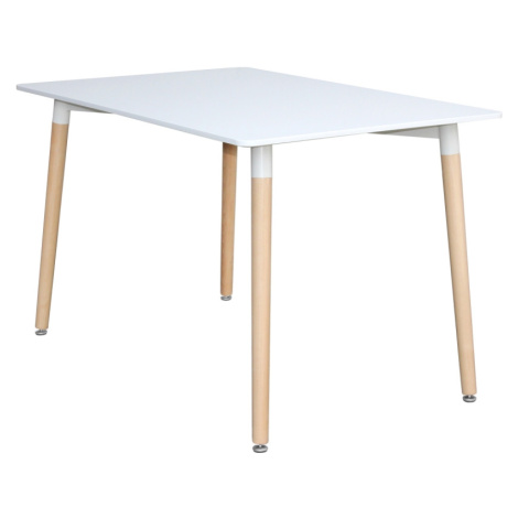 Jídelní stůl FARUK 120x80 cm, bílý Idea