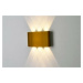 LED Venkovní nástěnné svítidlo AZzardo Ginna 3 gold AZ3485 6W 480lm 3000K IP54 17cm zlaté