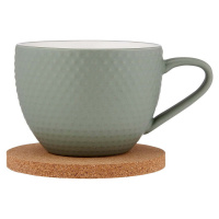 Zelený porcelánový hrnek s podšálkem 350 ml Abode - Ladelle