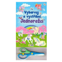 Vybarvuj a Vystřihni Jednorožci (modrá)