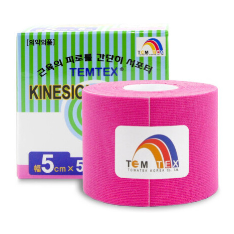 TEMTEX kinesio tejpovací páska růžová 5cmx5m