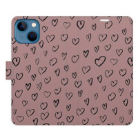 iSaprio Flip pouzdro Heart Dark 02 pro iPhone 13 mini