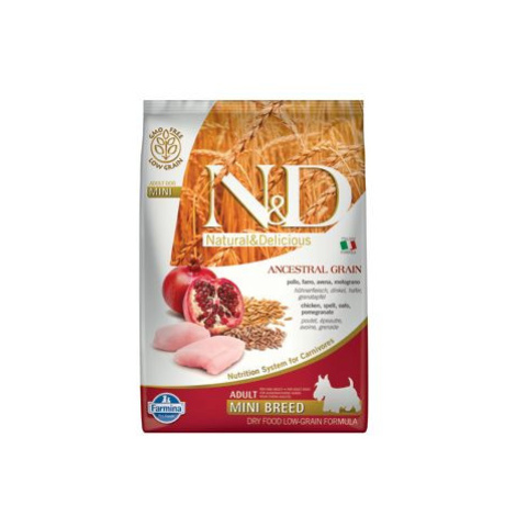 N&D Ancestral Grain N&D LG DOG Adult Mini Chicken & Pomegranate 7kg